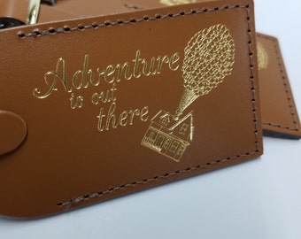 Adventure is Out There Disney UP Luggage Tag Gifts - Traveler - Wedding - Birthday - Shower & More! Made in Massachusetts!