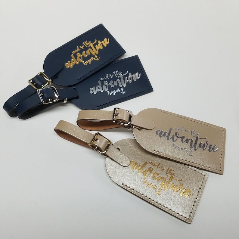 STANDARD design BULK order Wedding Favor Luggage Tags Party Favor Birthday Favor Shower Favor Made in the USA CurrysLeather image 4