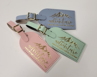 life is an adventure in the mountains -  Luggage Tag Gifts - Traveler - Wedding - Birthday & More! Made in the USA! @CurrysLeather