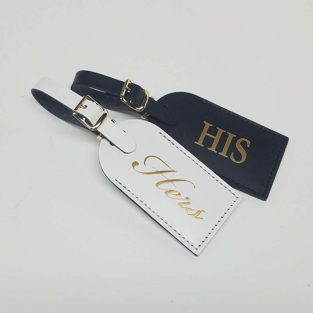 HIS and HERS Luggage Tags, Gifts for the Couple, Made in the Usa