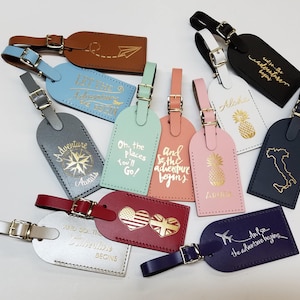STANDARD design BULK order Wedding Favor Luggage Tags Party Favor Birthday Favor Shower Favor Made in the USA CurrysLeather image 1
