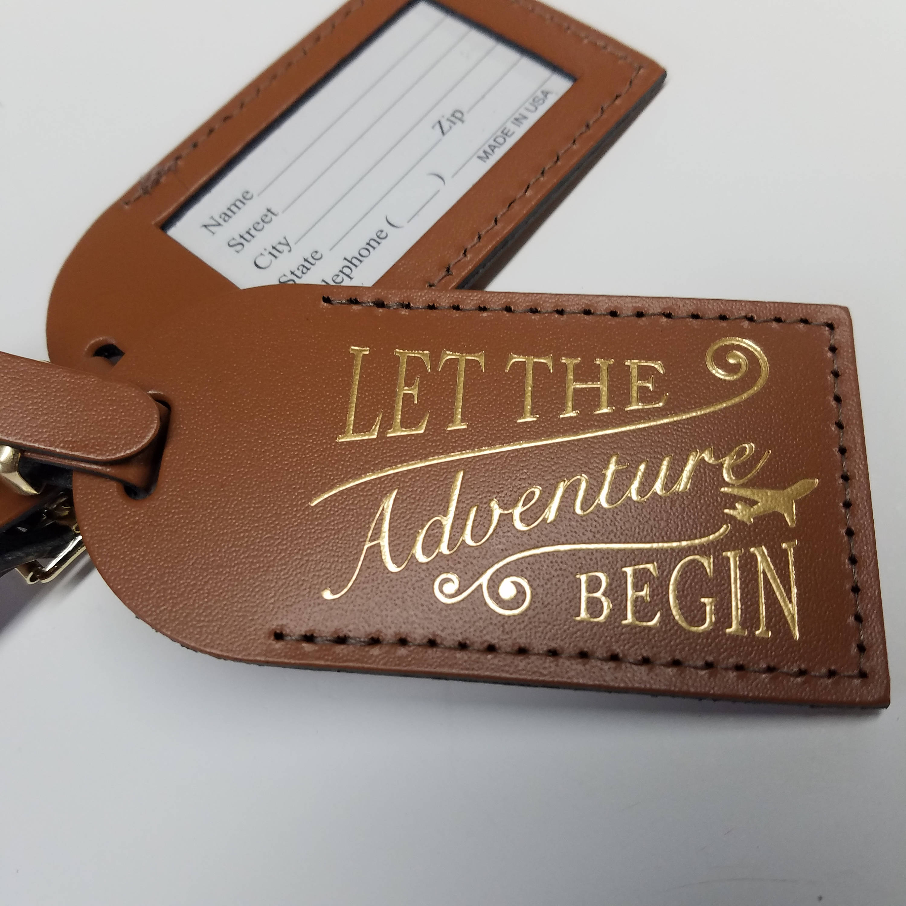 LET the adventure begin Luggage Tag Gifts Traveler Wedding Etsy