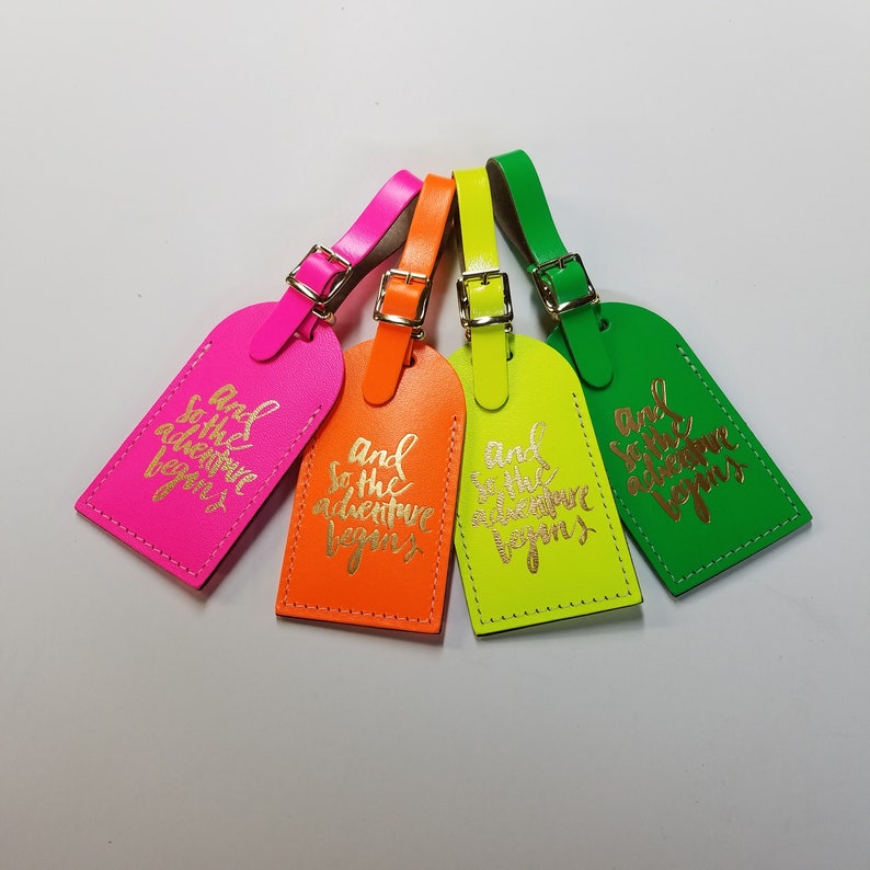 And so the Adventure Begins Luggage Tag Gifts Traveler Etsy