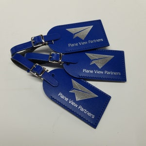 Custom Company Logo Luggage Tags Events Made in the USA by CurrysLeather image 7