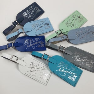 Heart Loop And so the adventure begins Luggage Tag Gifts Traveler Wedding Birthday & More Made in Massachusetts image 6