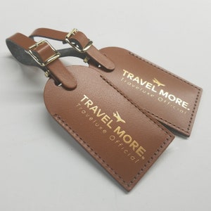 Custom Company Logo Luggage Tags Events Made in the USA by CurrysLeather image 8