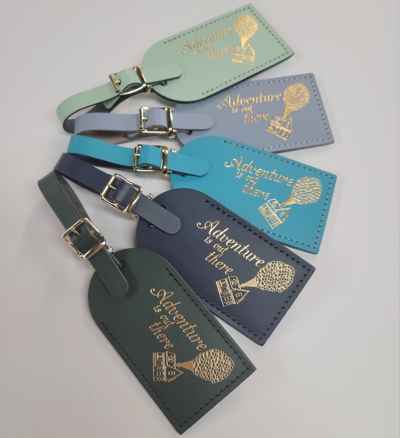 Adventure is Out There Disney UP Luggage Tag Gifts Traveler Wedding Birthday Shower & More Made in Massachusetts image 5