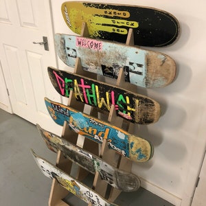 Free Standing Skateboard Rack Holds 6 Decks image 2