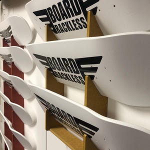 Skateboard Rack. Wall Mounted. Holds up to 6 decks.