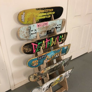 Free Standing Skateboard Rack Holds 6 Decks image 1