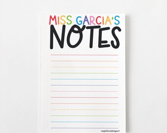 DIGITAL CUSTOM NOTEPAD- Personalized Notepad - Digital Teacher Notepad - Digital Printable
