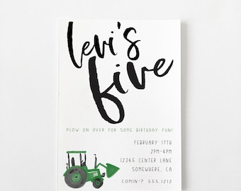 KIDS BIRTHDAY SET - Tractor Theme - John Deere Inspired - Digital Printable Set - Farm