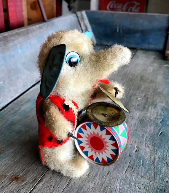 Windup Elephant Drummer 1960s Windup Circus Elephant Etsy