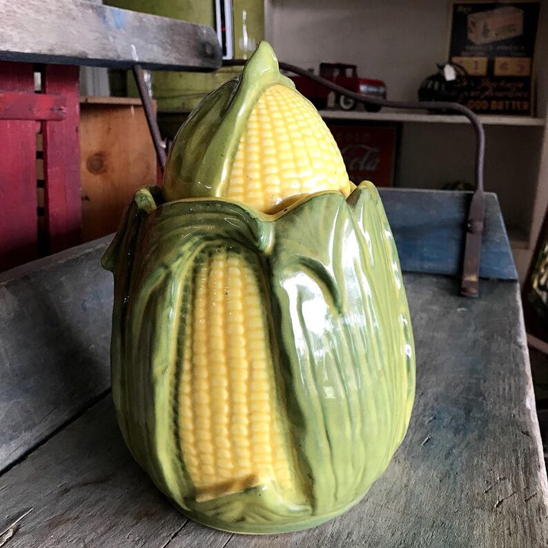 Shawnee Corn King Cookie Jar Vintage Corn Cookie Jar Marked Etsy