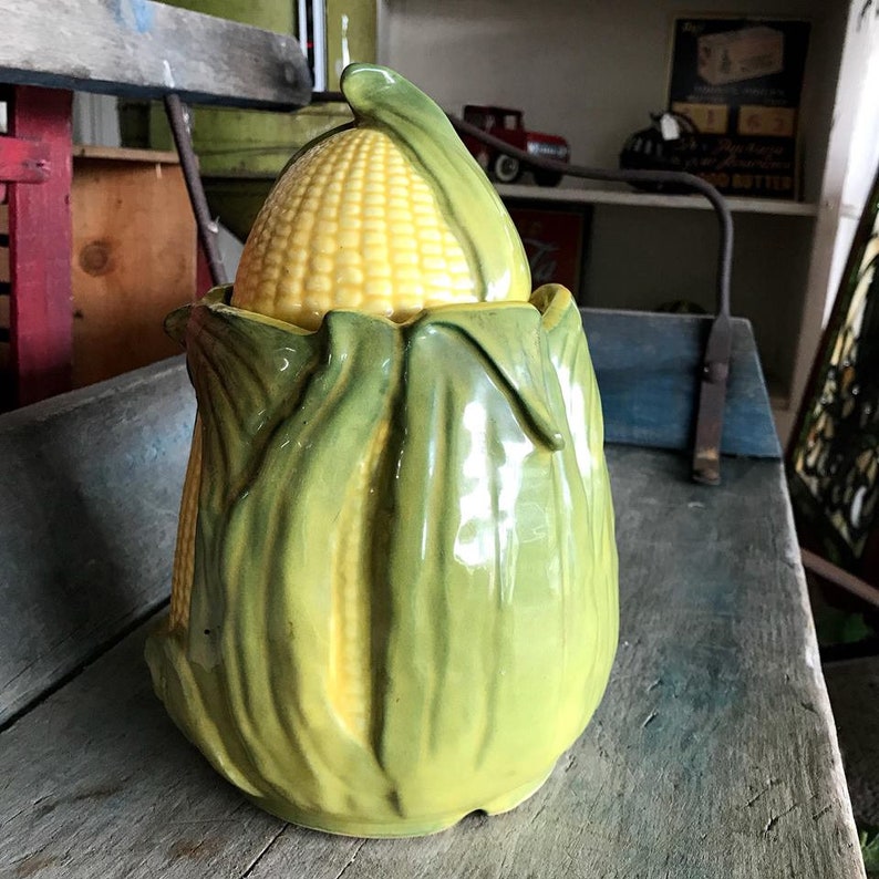 Shawnee Corn King Cookie Jar Vintage Corn Cookie Jar Marked Etsy