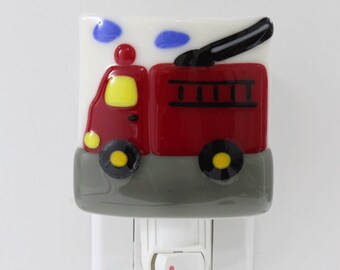 Fire Truck Night Light Lamp - Etsy