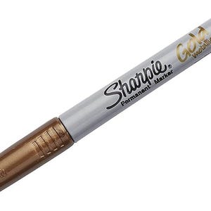 20 Sharpie Metallic Permanent Markers, Fine Point, Gold,