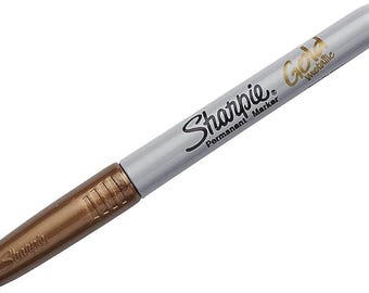 20 Sharpie Metallic Permanent Markers, Fine Point, Gold,