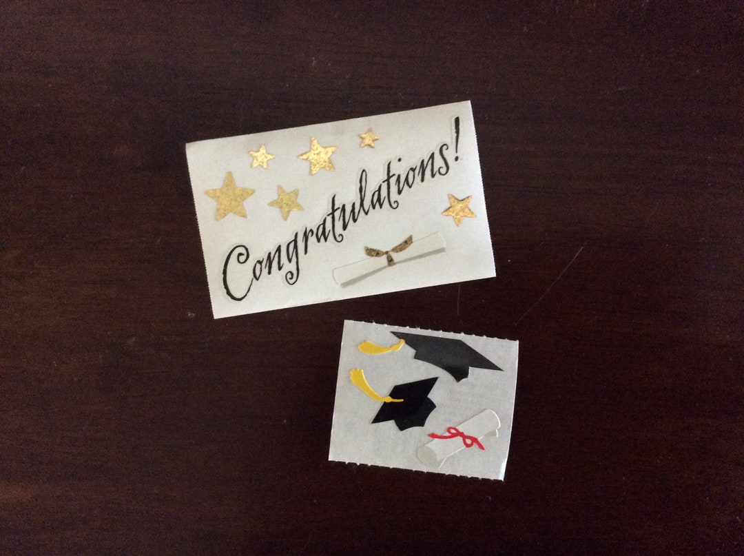 Congradulation Sticker Congratulations Graduation Cap Diploma Stickers—mrs. Grossman’s ...