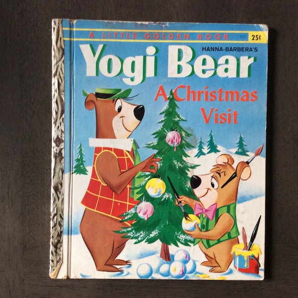 Hanna-Barbera's Yogi Bear A Christmas Visit -- A Little Golden Book-- Vintage 1961
