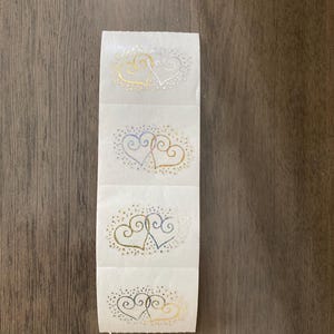 Double-Heart Reflections Glittery Stickers--Mrs. Grossman&#39;s Vintage 2007