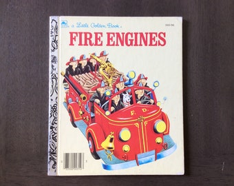 Fire Engines - A Little Golden Book - Vintage 1959