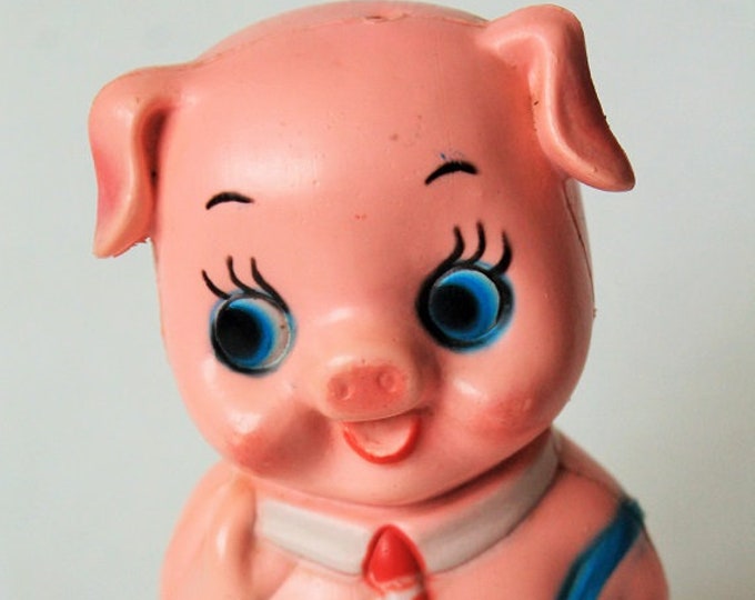 Vintage Windup Pig Toyplastic Pig Wind up Toyvintage Toyspig Decor