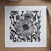 MINI DAISY Lino print