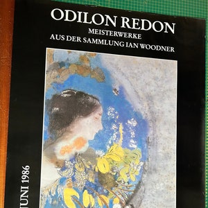 Odilon Redon Original Authentic 1986 Museum Gallery Exhibition Poster Gallery Villa Stuck Munich 80x59