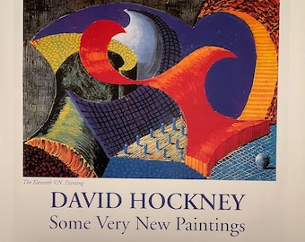 David Hockney Gallery Exhibition Mini Poster 14x10 inches Exhibition Poster Original Offset Lithograph Hockney Poster