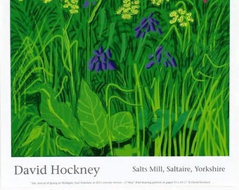 David Hockney, Poster, Original, Gallery Exhibition Poster, Arrival Of Spring wildflowers