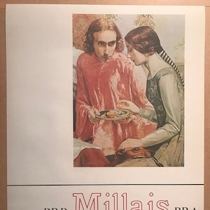 Vintage Exhibition Poster Millais London Stunning Pre raphaelite art exhibition poster
