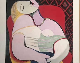 PABLO Picasso The dream Paint Reprint PRINT ON FRAMED CANVAS WALL ART Decor