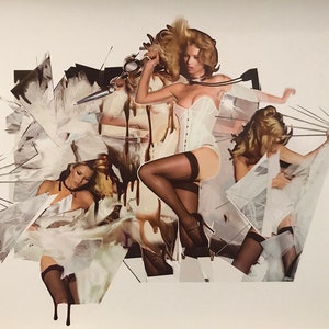 Kate Moss Seltene Promo Karte 8x6 Zoll Dessous Promotion. Fotokarte glänzend.