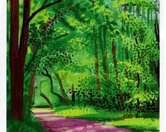 David Hockney Original Gallery Exhibition Poster Arrival of Spring 47.5x66cm Superb Wall art