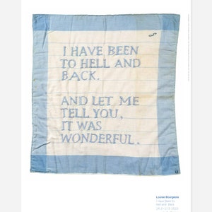 Louise Bourgeois Originale Galleria Museo Mostra Manifesto Hell and Back 50 x 70 cm