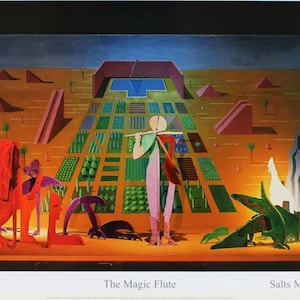 David Hockney Exhibition Poster The Magic Flute Large Panoramic Wall Art original gallery exhibition poster