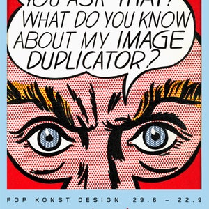 Affiche originale de l'exposition de la galerie d'art du musée du Pop Art Roy Liechtenstein, grande affiche de l'exposition 70 x 100 cm