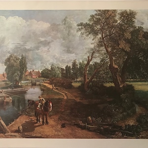 John Constable - Flatford Mill Chromolithograph 23.5 x 19 Inches