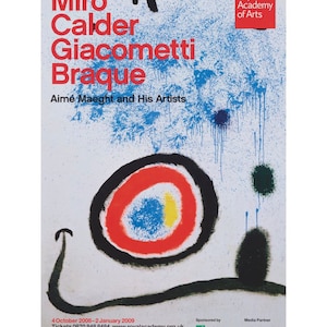 Miro Calder Giacometti Braque Original Gallery Museum Exhibition Poster Wall art Print
