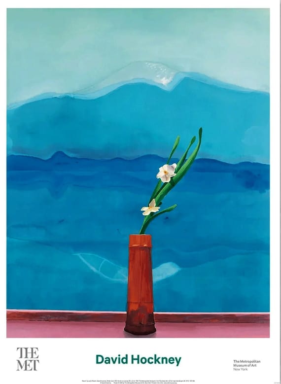 額装品/Mt Fuji and Flowers（デビット ホックニー）/ポスター David Hockney Mount Fuji and Flowers Poster for sale at Pamono