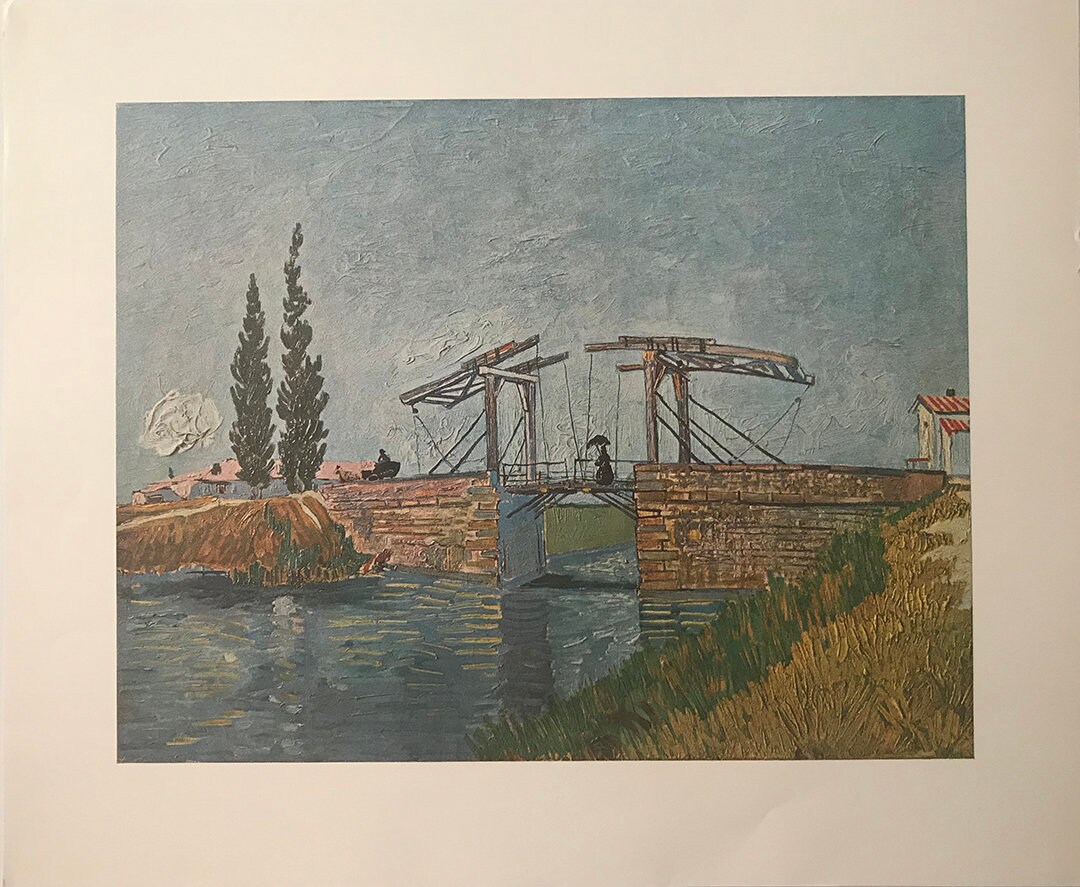 ★未使用　ポスター　LE PONT-LEVIS D'ARLES GOGH★ ☆未使用 ポスター LE PONT-LEVIS D´ARLES VINCENT VAN GOGH☆ 美術品
