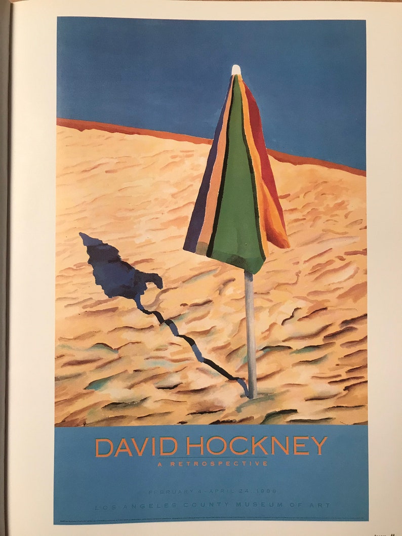 David Hockney Genuine Lithographic Mini Poster 14x10 inches Exhibition Poster