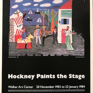 David Hockney Gallery Exhibition Mini Poster 14x10 inches Exhibition Poster Original Offset Lithograph Hockney Poster