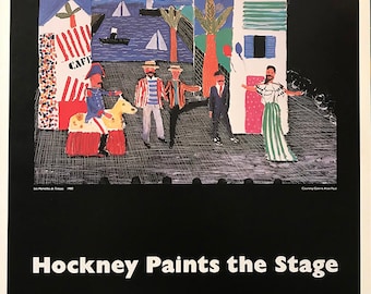 David Hockney Gallery Exhibition Mini Poster 14x10 inches Exhibition Poster Original Offset Lithograph Hockney Poster