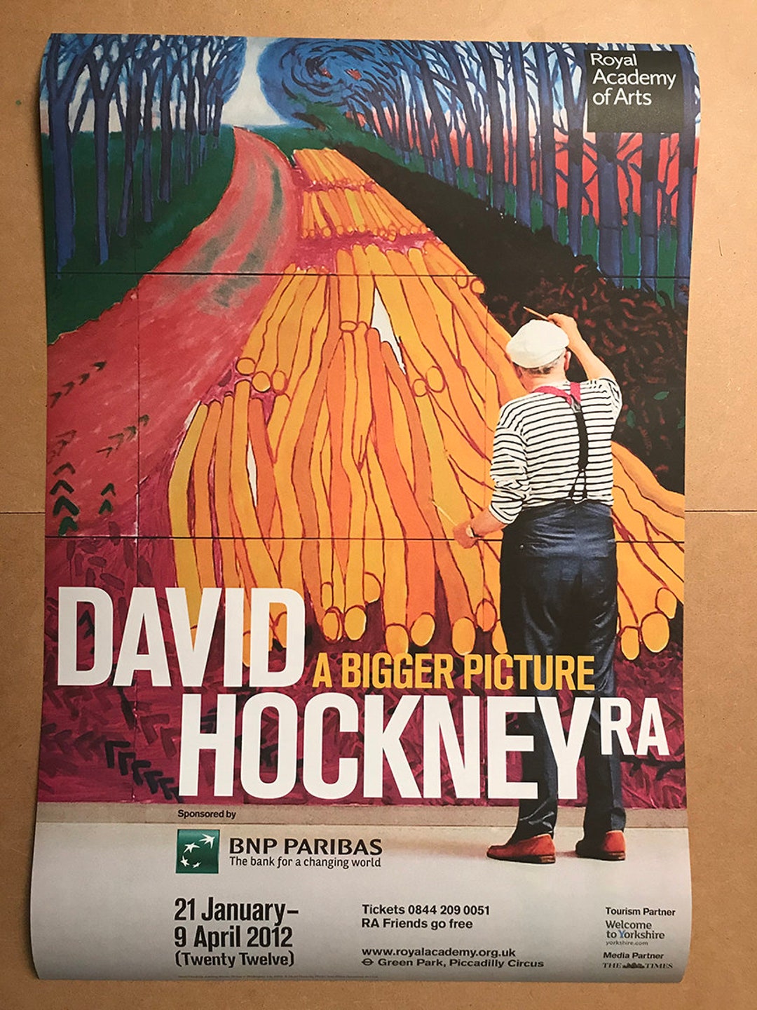 David Hockney Large Exhibition Poster Royal Academy London