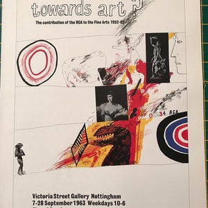David Hockney Original gallery Mini Poster Vintage David Hockney Art Poster Free Shipping Offset Lithograph