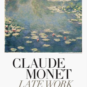 Claude Monet Ausstellungsplakat Spätwerk Original Galerie Museumswerbeplakat 99 × 70 cm