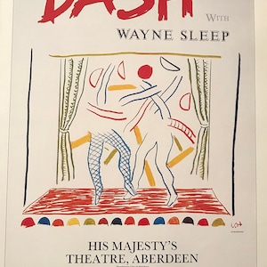 David Hockney Gallery Exhibition Mini Poster 14x10 inches Exhibition Poster Original Offset Lithograph Hockney Poster