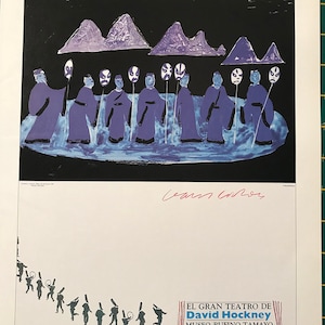 David Hockney Gallery Exhibition Mini Poster 14x10 inches Exhibition Poster Original Offset Lithograph Hockney Poster